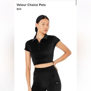 Alo Yoga- Velour Choice Polo Size M